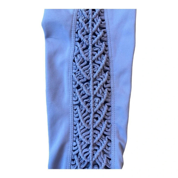 Carbon38 Sayang Collection Padang Lilac Macrame Full Length Long Yoga Legging - Picture 4 of 6